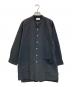 HUIS（ハウス）の古着「コードレーンバンドカラーロングシャツ」｜ブラック