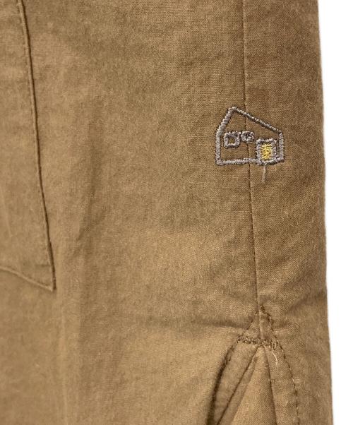 HUIS（ハウス）HUIS (ハウス) オーガニックコットンバンドカラーロングシャツ ブラウン サイズ:Fの古着・服飾アイテム