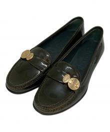 BALLY（バリー）の古着「パテントローファー」｜オリーブ