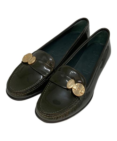 BALLY（バリー）BALLY (バリー) パテントローファー オリーブ サイズ:35の古着・服飾アイテム