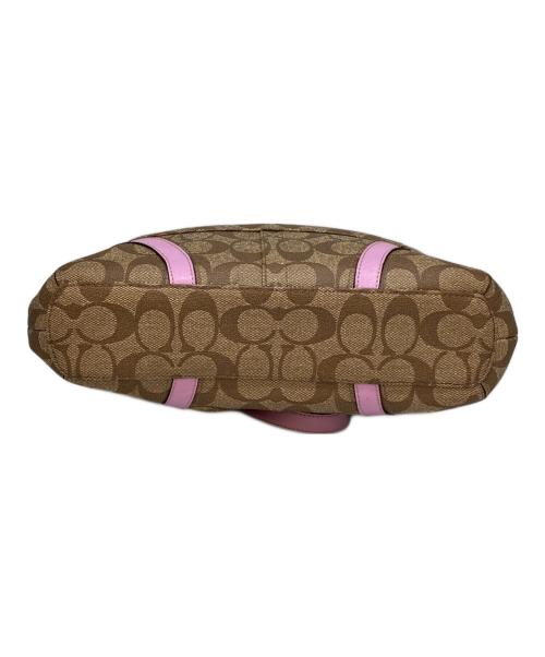COACH（コーチ）COACH (コーチ) シグネチャートートバッグ/F18817 ベージュ×ピンク サイズ:-の古着・服飾アイテム