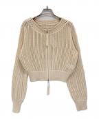 Adam et Ropeアダム エ ロペ）の古着「メッシュジップアップジャケット」｜アイボリー