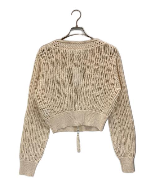 Adam et Rope（アダム エ ロペ）Adam et Rope (アダム エ ロペ) メッシュジップアップジャケット アイボリー サイズ:Fの古着・服飾アイテム