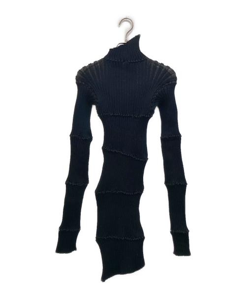 A.ROEGE HOVE（エ・ローエ・ホーベ）A.ROEGE HOVE (エ・ローエ・ホーベ) ラメリブニット ブラック サイズ:-の古着・服飾アイテム