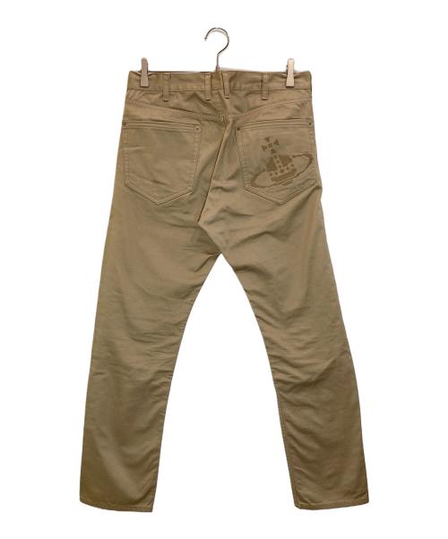 Vivienne Westwood man（ヴィヴィアン ウェストウッド マン）Vivienne Westwood man (ヴィヴィアン ウェストウッド マン) オーブ刺繍ボタンフライパンツ ベージュ サイズ:46の古着・服飾アイテム