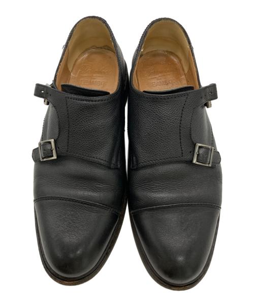 PARABOOT（パラブーツ）PARABOOT (パラブーツ) BEAMS F (ビームスエフ) 別注ダブルモンクストラップシューズ ブラック サイズ:7.5の古着・服飾アイテム