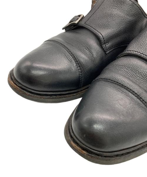 PARABOOT（パラブーツ）PARABOOT (パラブーツ) BEAMS F (ビームスエフ) 別注ダブルモンクストラップシューズ ブラック サイズ:7.5の古着・服飾アイテム