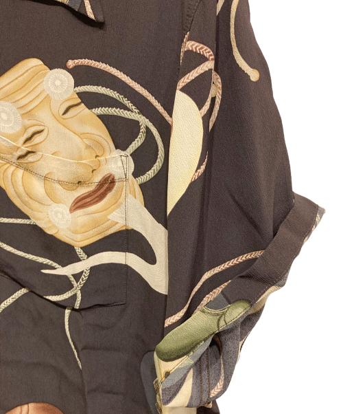 Sun Surf（サンサーフ）Sun Surf (サンサーフ) 能面般若アロハシャツ ブラウン サイズ:Sの古着・服飾アイテム