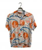 Sun Surfサンサーフ）の古着「GOLD FISH アロハシャツ」｜ホワイト×オレンジ