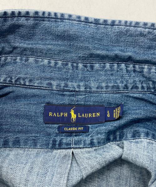 RALPH LAUREN（ラルフローレン）RALPH LAUREN (ラルフローレン) CLASSIC FIT デニムシャツ ブルー サイズ:Lの古着・服飾アイテム