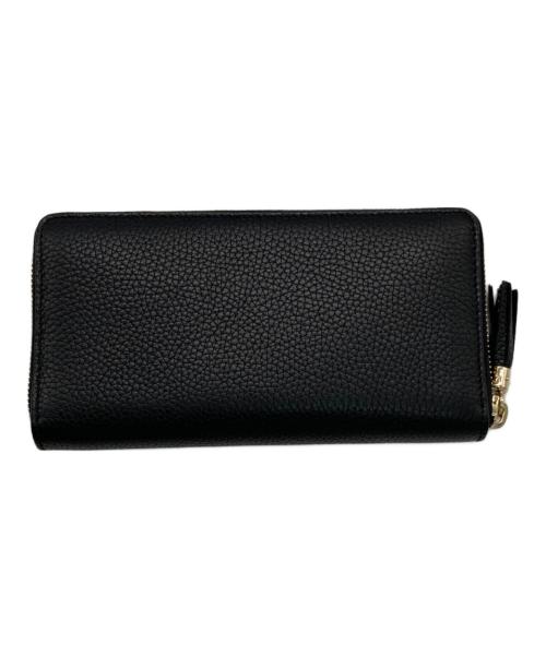 GUCCI（グッチ）GUCCI (グッチ) インターロッキングGロングウォレット ブラックの古着・服飾アイテム