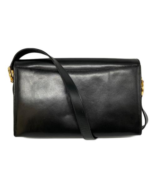 Salvatore Ferragamo（サルヴァトーレ フェラガモ）Salvatore Ferragamo (サルヴァトーレ フェラガモ) ガンチーニレザーショルダーバッグ ブラックの古着・服飾アイテム