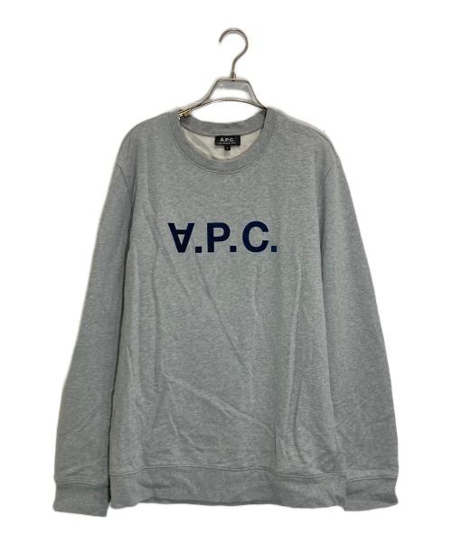 A.P.C.（アーペーセー）A.P.C. (アーペーセー) ロゴスウェット グレー サイズ:Lの古着・服飾アイテム