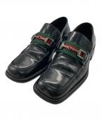 GUCCIグッチ）の古着「シェリーラインビットローファー/100 0493」｜ブラック