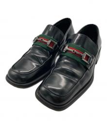 GUCCI（グッチ）の古着「シェリーラインビットローファー/100 0493」｜ブラック