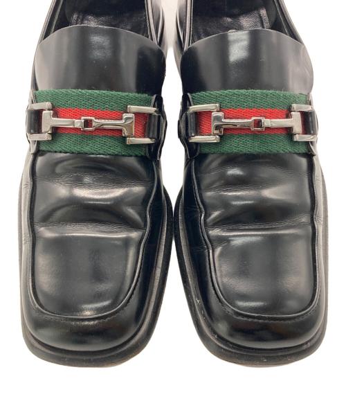 GUCCI（グッチ）GUCCI (グッチ) シェリーラインビットローファー/100 0493 ブラック サイズ:34の古着・服飾アイテム