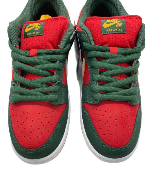 NIKE SB（ナイキエスビー）NIKE SB (ナイキエスビー) Dunk Low PRM レッド×グリーン サイズ:27.5の古着・服飾アイテム