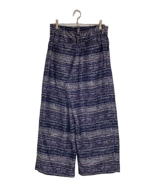MAISON SPECIAL（メゾンスペシャル）MAISON SPECIAL (メゾンスペシャル) モールツイードジャガード2タックワイドパンツ/11232461212 パープル×ネイビー サイズ:01の古着・服飾アイテム