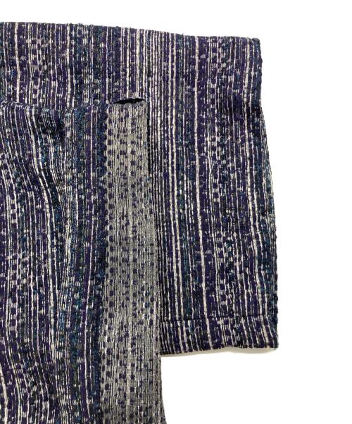 MAISON SPECIAL（メゾンスペシャル）MAISON SPECIAL (メゾンスペシャル) モールツイードジャガード2タックワイドパンツ/11232461212 パープル×ネイビー サイズ:01の古着・服飾アイテム