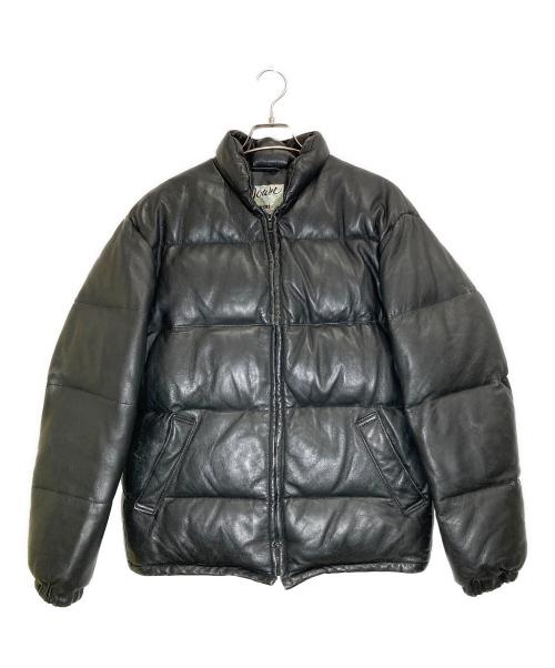 Schott（ショット）Schott (ショット) レザーダウンジャケット ブラック サイズ:38の古着・服飾アイテム