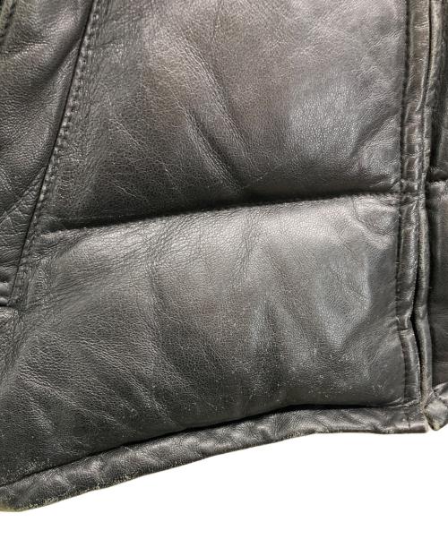Schott（ショット）Schott (ショット) レザーダウンジャケット ブラック サイズ:38の古着・服飾アイテム