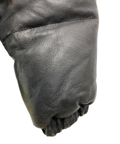 Schott（ショット）Schott (ショット) レザーダウンジャケット ブラック サイズ:38の古着・服飾アイテム