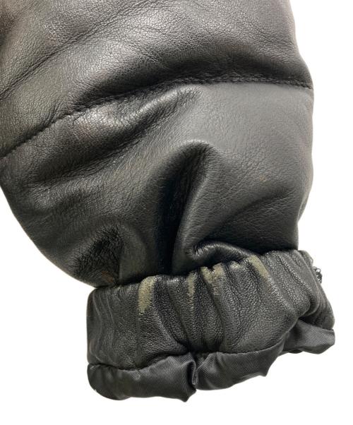 Schott（ショット）Schott (ショット) レザーダウンジャケット ブラック サイズ:38の古着・服飾アイテム