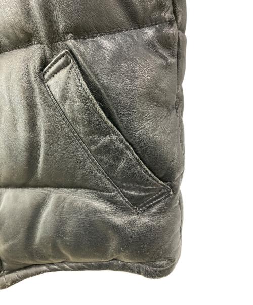 Schott（ショット）Schott (ショット) レザーダウンジャケット ブラック サイズ:38の古着・服飾アイテム