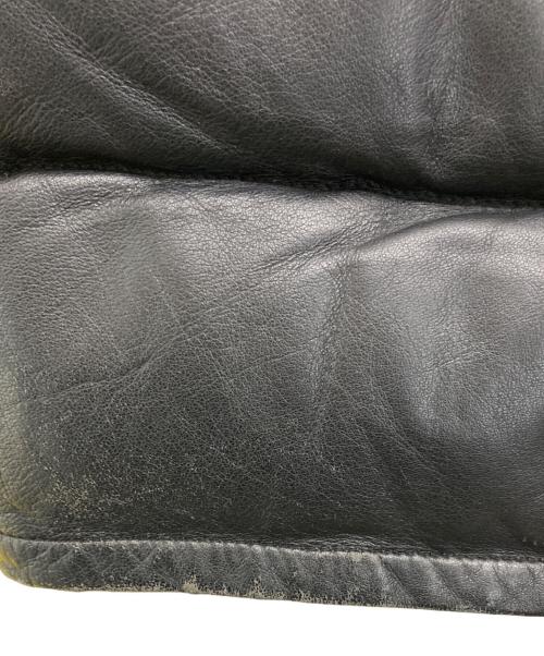 Schott（ショット）Schott (ショット) レザーダウンジャケット ブラック サイズ:38の古着・服飾アイテム