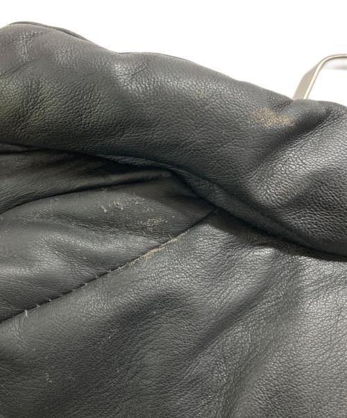 Schott（ショット）Schott (ショット) レザーダウンジャケット ブラック サイズ:38の古着・服飾アイテム