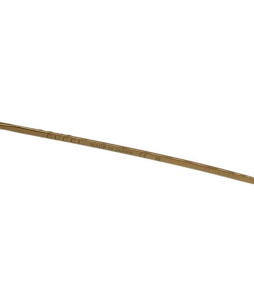 GUCCI（グッチ）GUCCI (グッチ) Aviator Sunglasses ゴールド×グリーン サイズ:60□11-145の古着・服飾アイテム