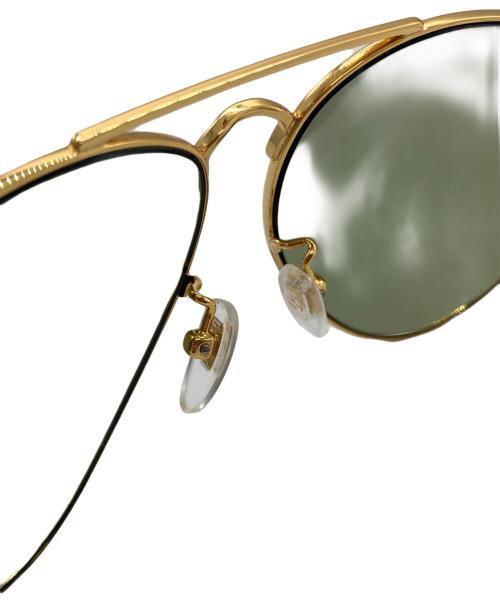 GUCCI（グッチ）GUCCI (グッチ) Aviator Sunglasses ゴールド×グリーン サイズ:60□11-145の古着・服飾アイテム