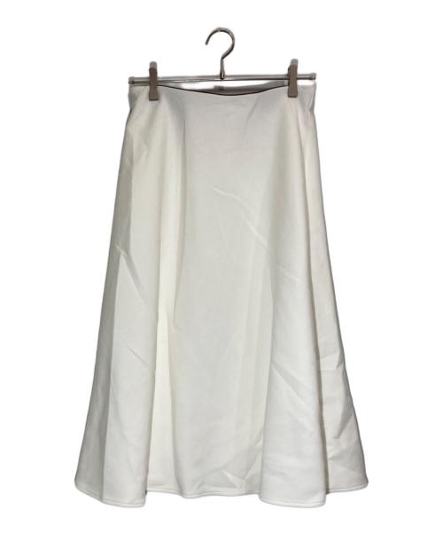 NOLLEY'S（ノーリーズ）NOLLEY'S (ノーリース) ウォッシャブルエアボールフレアスカート ホワイト サイズ:38の古着・服飾アイテム