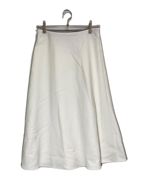 NOLLEY'S（ノーリーズ）NOLLEY'S (ノーリース) ウォッシャブルエアボールフレアスカート ホワイト サイズ:38の古着・服飾アイテム