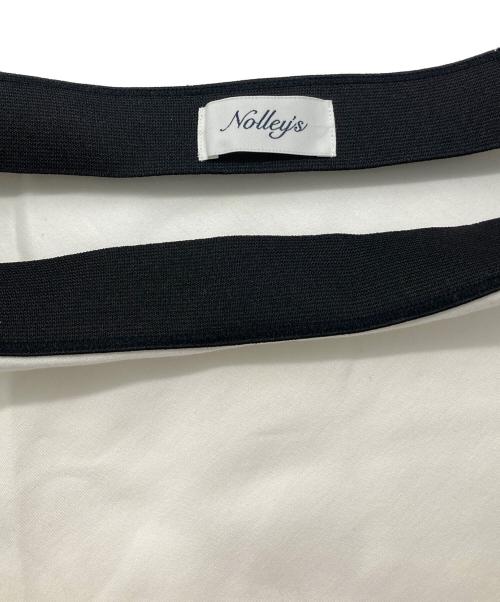 NOLLEY'S（ノーリーズ）NOLLEY'S (ノーリース) ウォッシャブルエアボールフレアスカート ホワイト サイズ:38の古着・服飾アイテム