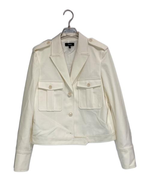 theory（セオリー）theory (セオリー) Textured GAB BXY Military JKT ホワイト サイズ:2の古着・服飾アイテム