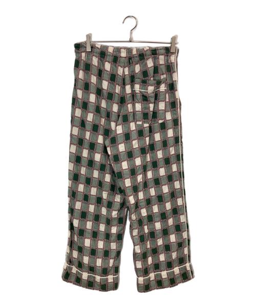 KUON（クオン）KUON (クオン) チェックパンツ グリーン サイズ:SMALLの古着・服飾アイテム