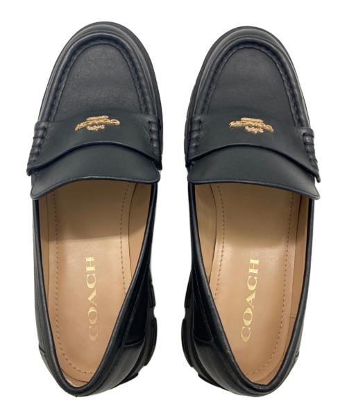 COACH（コーチ）COACH (コーチ) ルーシー ローファー ブラック サイズ:24の古着・服飾アイテム