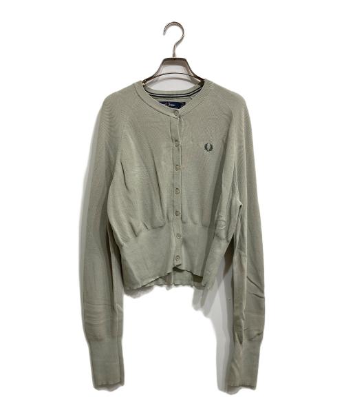 FRED PERRY（フレッドペリー）FRED PERRY (フレッドペリー) RAY BEAMS (レイ ビームス) 別注ショートニットカーディガン グリーン サイズ:36の古着・服飾アイテム