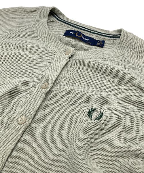 FRED PERRY（フレッドペリー）FRED PERRY (フレッドペリー) RAY BEAMS (レイ ビームス) 別注ショートニットカーディガン グリーン サイズ:36の古着・服飾アイテム