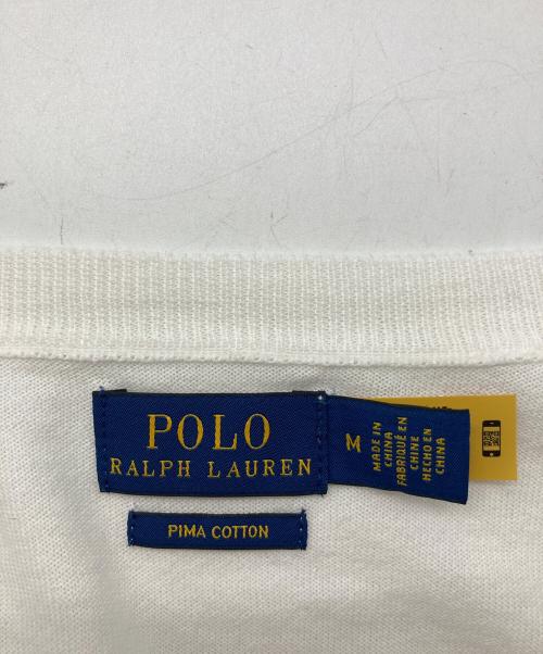 POLO RALPH LAUREN（ポロ・ラルフローレン）POLO RALPH LAUREN (ポロ・ラルフローレン) ピマコットンカーディガン ホワイト サイズ:Mの古着・服飾アイテム
