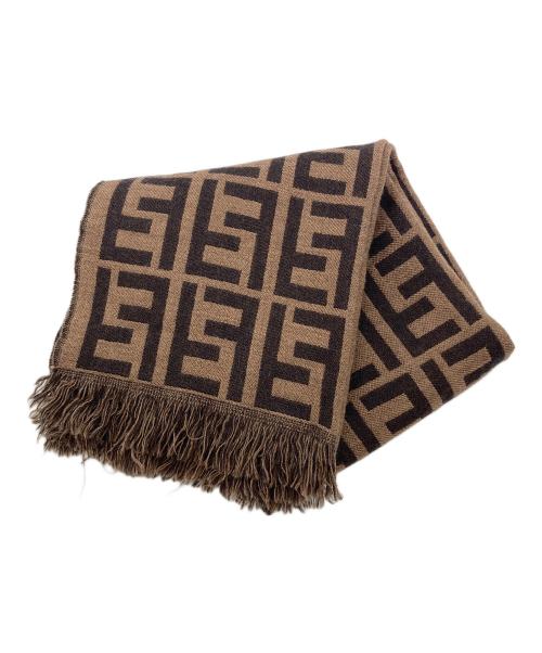 FENDI（フェンディ）FENDI (フェンディ) ズッカ柄ストール ブラウンの古着・服飾アイテム