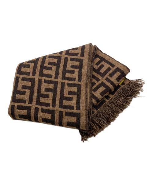 FENDI（フェンディ）FENDI (フェンディ) ズッカ柄ストール ブラウンの古着・服飾アイテム