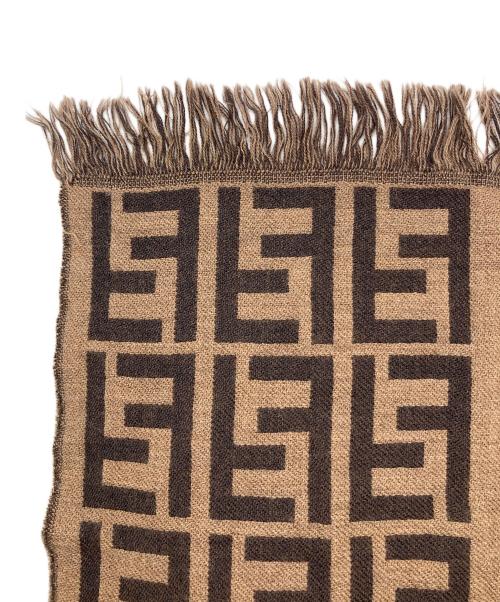 FENDI（フェンディ）FENDI (フェンディ) ズッカ柄ストール ブラウンの古着・服飾アイテム