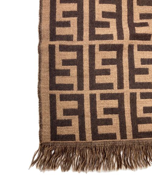 FENDI（フェンディ）FENDI (フェンディ) ズッカ柄ストール ブラウンの古着・服飾アイテム