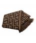 FENDI (フェンディ) ズッカ柄ストール ブラウン：8000円