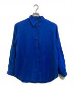 LAUREN RALPH LAURENローレンラルフローレン）の古着「長袖リネンシャツ」｜ブルー