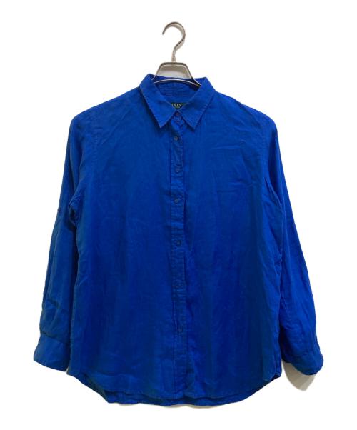 LAUREN RALPH LAUREN（ローレンラルフローレン）LAUREN RALPH LAUREN (ローレンラルフローレン) 長袖リネンシャツ ブルー サイズ:Lの古着・服飾アイテム