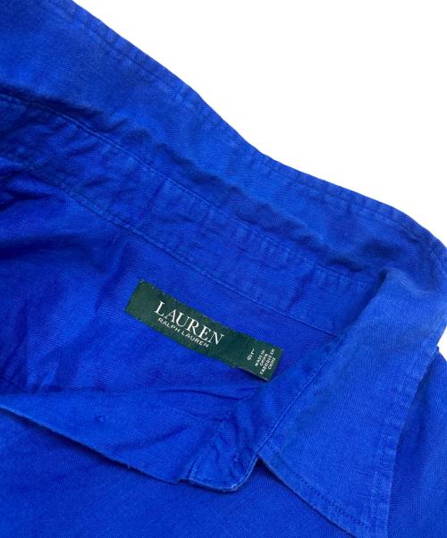 LAUREN RALPH LAUREN（ローレンラルフローレン）LAUREN RALPH LAUREN (ローレンラルフローレン) 長袖リネンシャツ ブルー サイズ:Lの古着・服飾アイテム