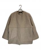 JOURNAL STANDARDジャーナルスタンダード）の古着「スーパー140ビーバーノーカラーショートコート」｜ベージュ
